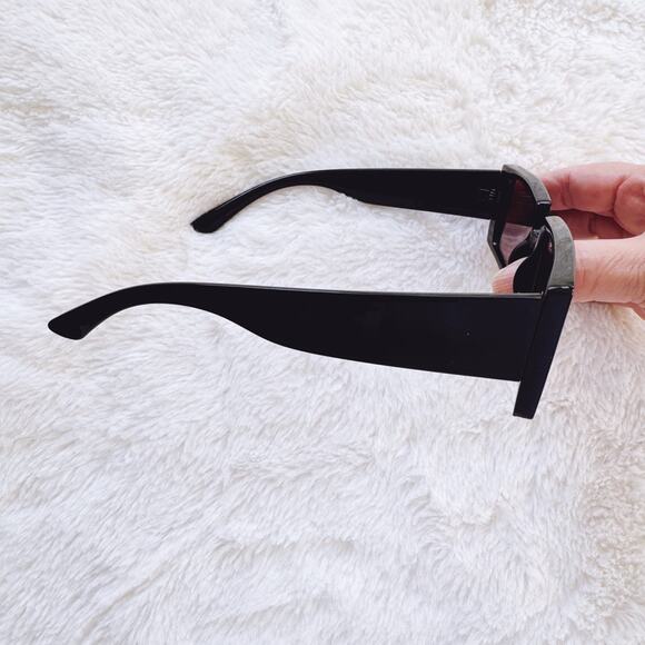 Aaron Black w/ Red Tint Rectangular Sunglasses - Picture 6 of 12